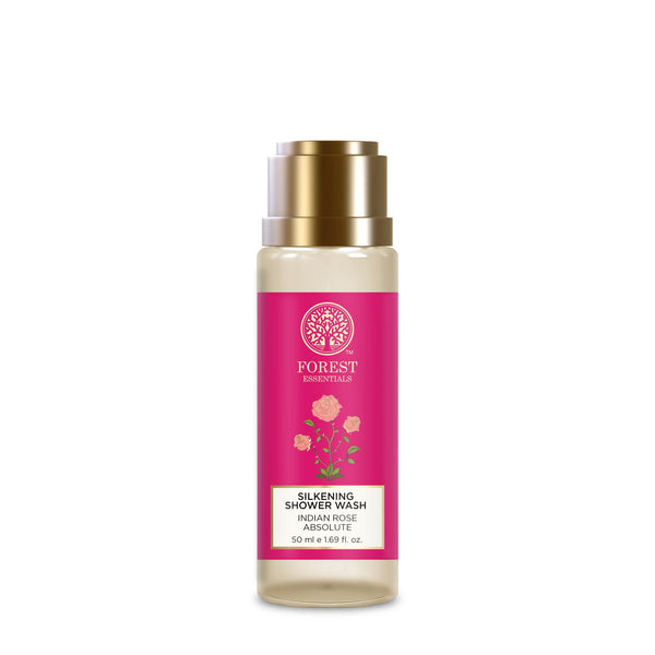 Forest Essentials Indian Rose Shower Wash, Sulphate-Free Ayurvedic Body Wash, Unisex