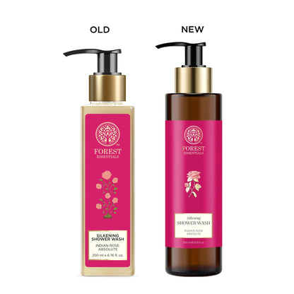 Forest Essentials Indian Rose Shower Wash, Sulphate-Free Ayurvedic Body Wash, Unisex - label detail