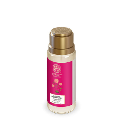 Forest Essentials Indian Rose Shower Wash, Sulphate-Free Ayurvedic Body Wash, Unisex - front view