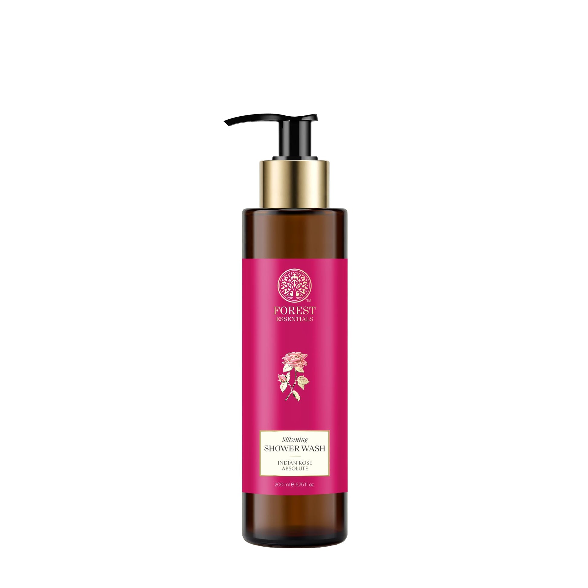 Forest Essentials Indian Rose Shower Wash, Sulphate-Free Ayurvedic Body Wash, Unisex (7)