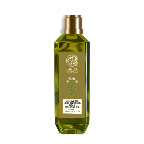 Forest Essentials Japapatti Head Massage Oil, Ayurvedic Hair Oil, 200 ml