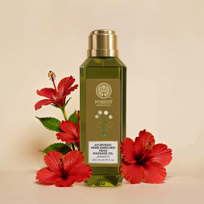 Forest Essentials Japapatti Head Massage Oil, Ayurvedic Hair Oil, 200 ml - front view