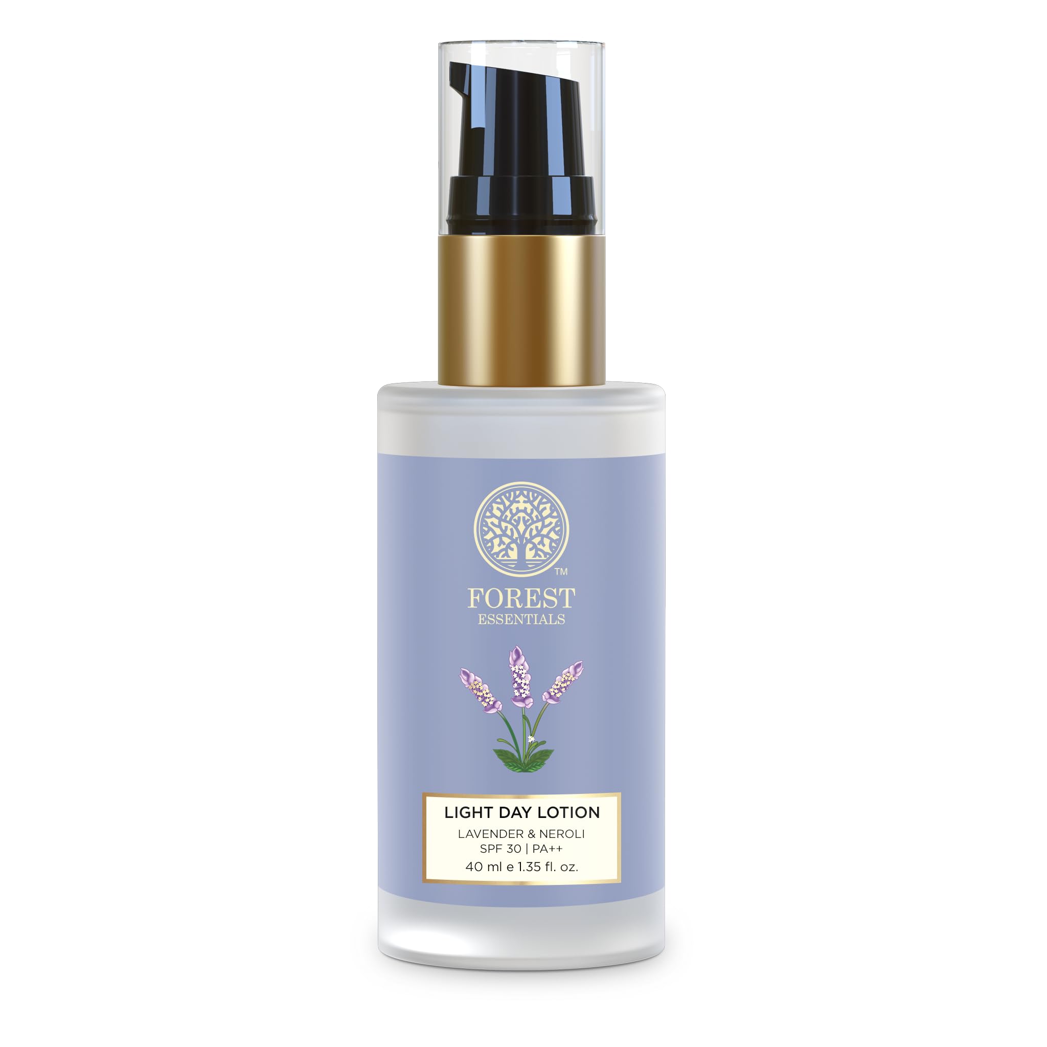 Forest Essentials Light Day Lotion Lavender & Neroli, SPF 30 PA++, 40ml, Ayurvedic Face Moisturizer