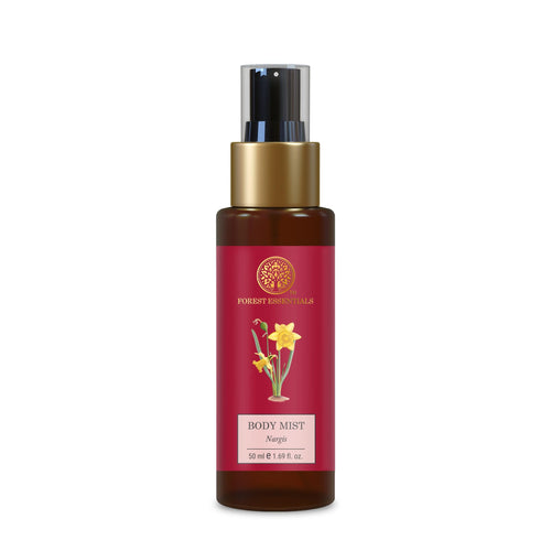 Forest Essentials Nargis Body Mist, Aloe Vera Infused Unisex Perfume Spray, Organic