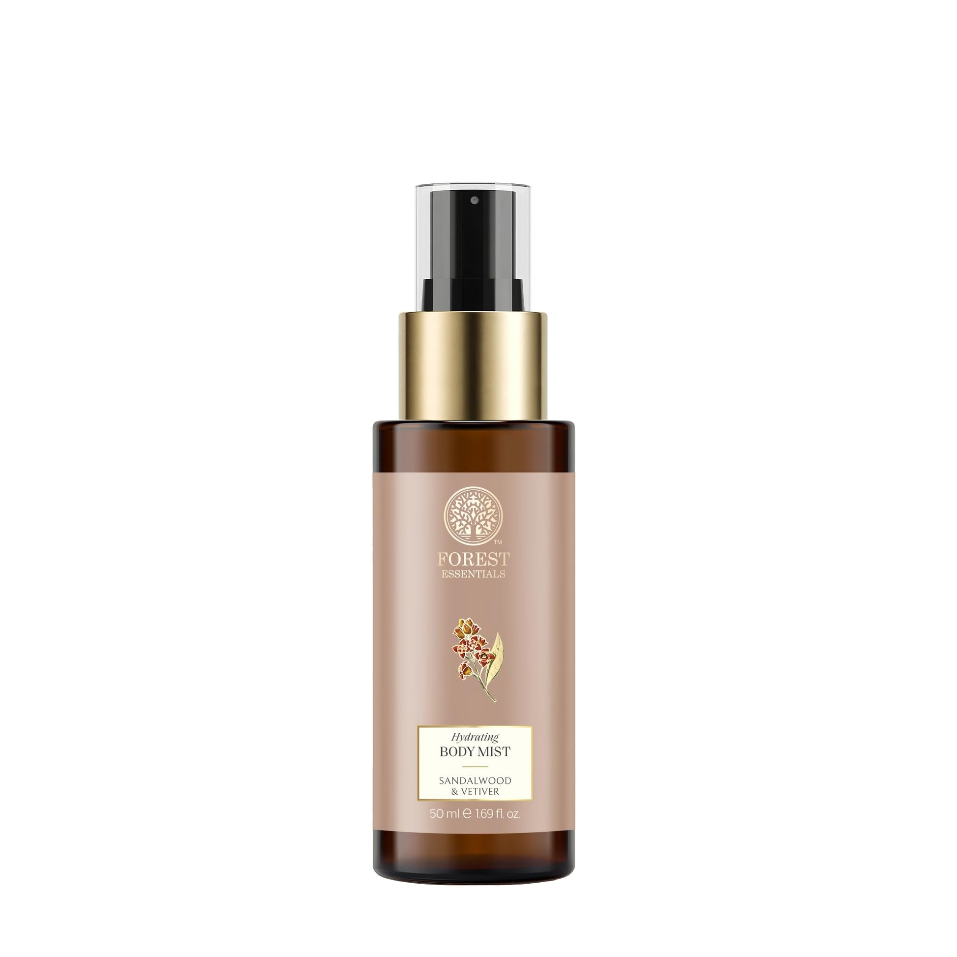 Forest Essentials Sandalwood & Vetiver Body Mist with Aloe Vera Juice - Unisex Fragrance