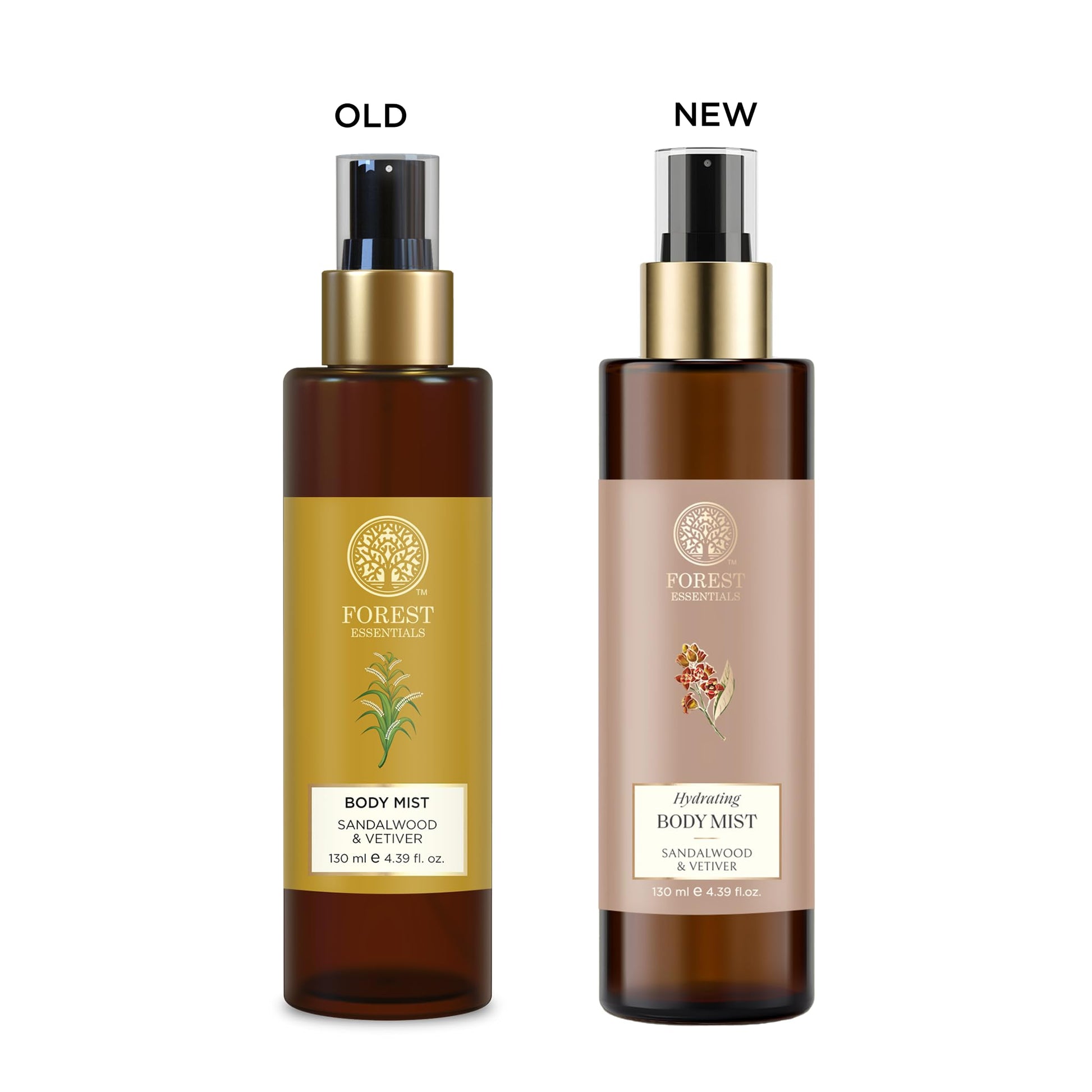 Forest Essentials Sandalwood & Vetiver Body Mist with Aloe Vera Juice - Unisex Fragrance - label detail