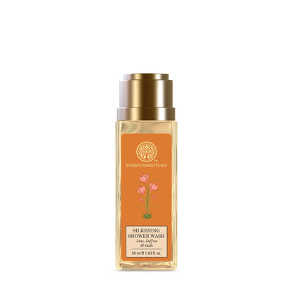 Forest Essentials Shower Wash Lime Saffron Oudh, Ayurvedic Body Wash Gel, 50ml, Sulphate-Free, Unisex