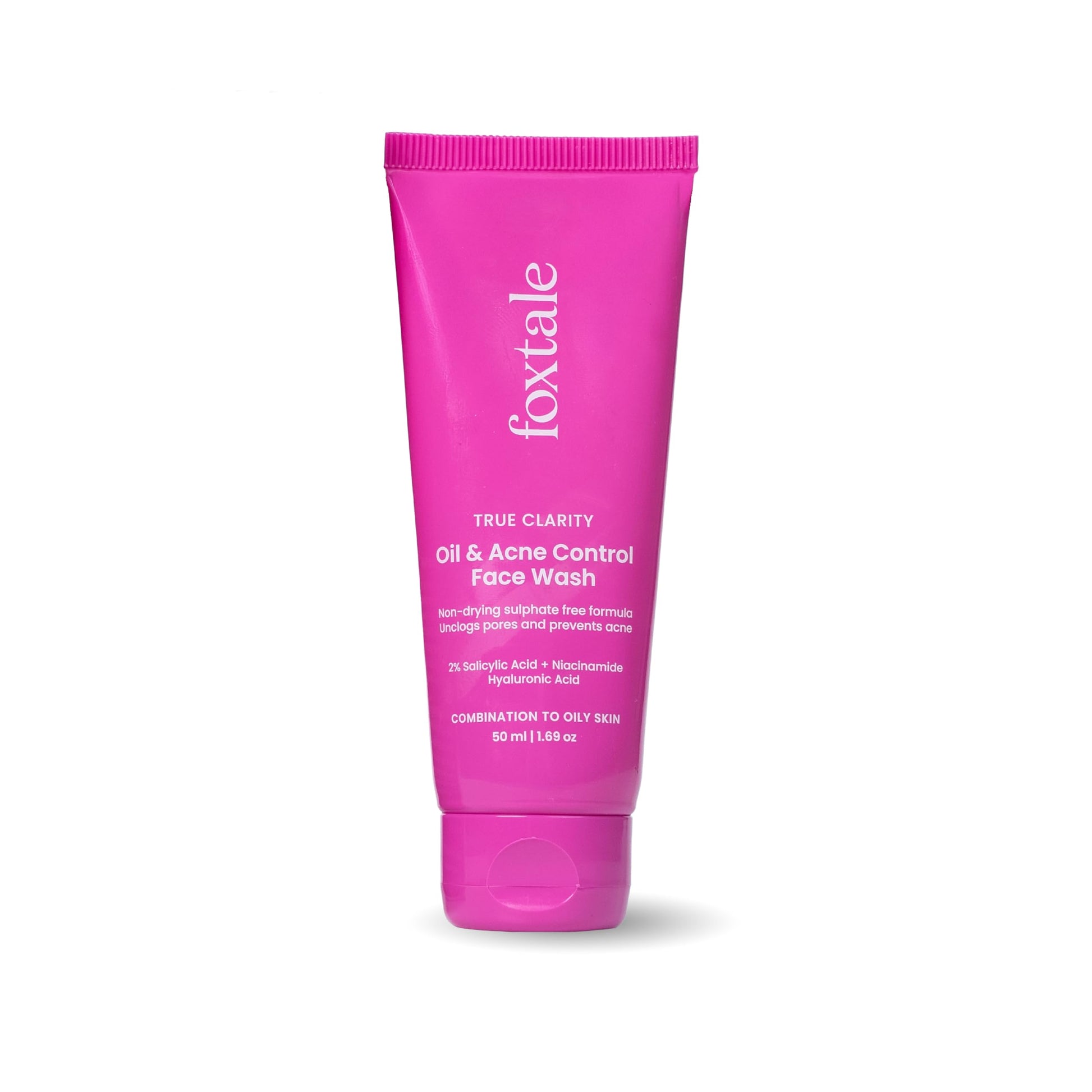 FoxTale Face Wash with 2% Salicylic Acid and Niacinamide for Oily and Acne-Prone Skin