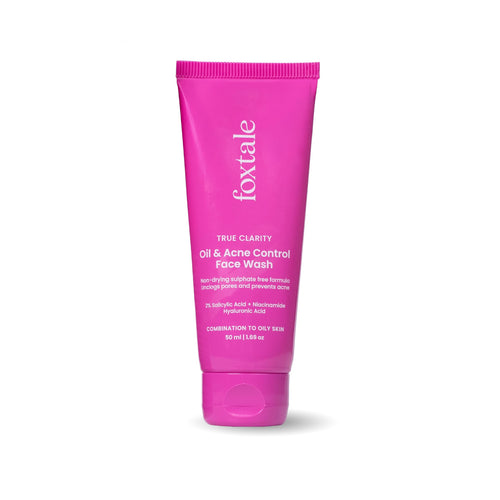 FoxTale Face Wash with 2% Salicylic Acid and Niacinamide for Oily and Acne-Prone Skin