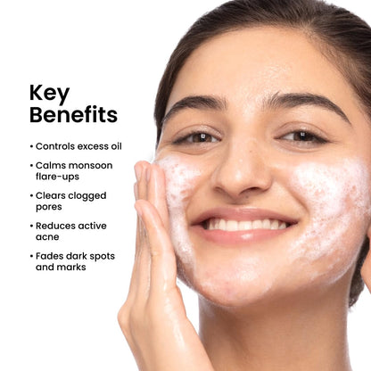FoxTale Face Wash with 2% Salicylic Acid and Niacinamide for Oily and Acne-Prone Skin - back view (10)