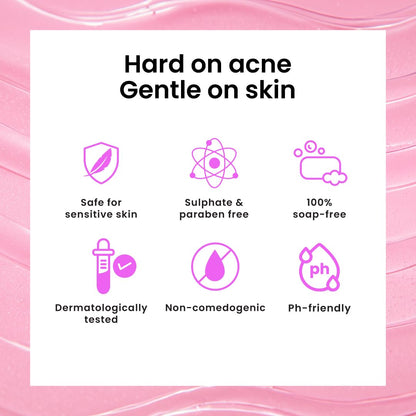 FoxTale Face Wash with 2% Salicylic Acid and Niacinamide for Oily and Acne-Prone Skin - close-up detail (12)