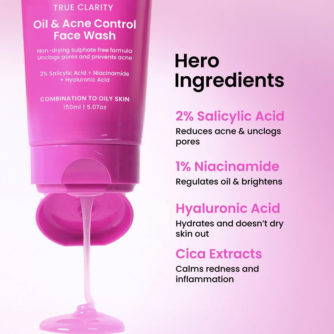 FoxTale Face Wash with 2% Salicylic Acid and Niacinamide for Oily and Acne-Prone Skin - front view (16)