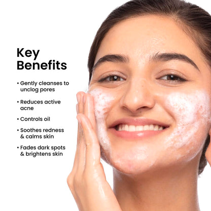 FoxTale Face Wash with 2% Salicylic Acid and Niacinamide for Oily and Acne-Prone Skin - back view (17)