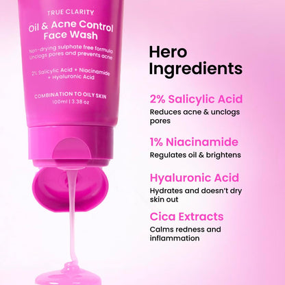 FoxTale Face Wash with 2% Salicylic Acid and Niacinamide for Oily and Acne-Prone Skin - front view