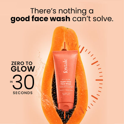 FoxTale Face Wash with 2% Salicylic Acid and Niacinamide for Oily and Acne-Prone Skin - size and scale