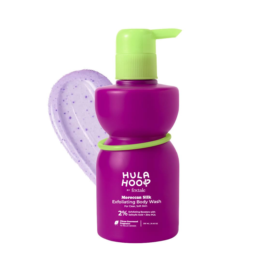 FoxTale Hula Hoop 8% De-Tan Body Wash, 2x250ml, with Niacinamide, Glycolic Acid & Salicylic Acid, Unisex (36)