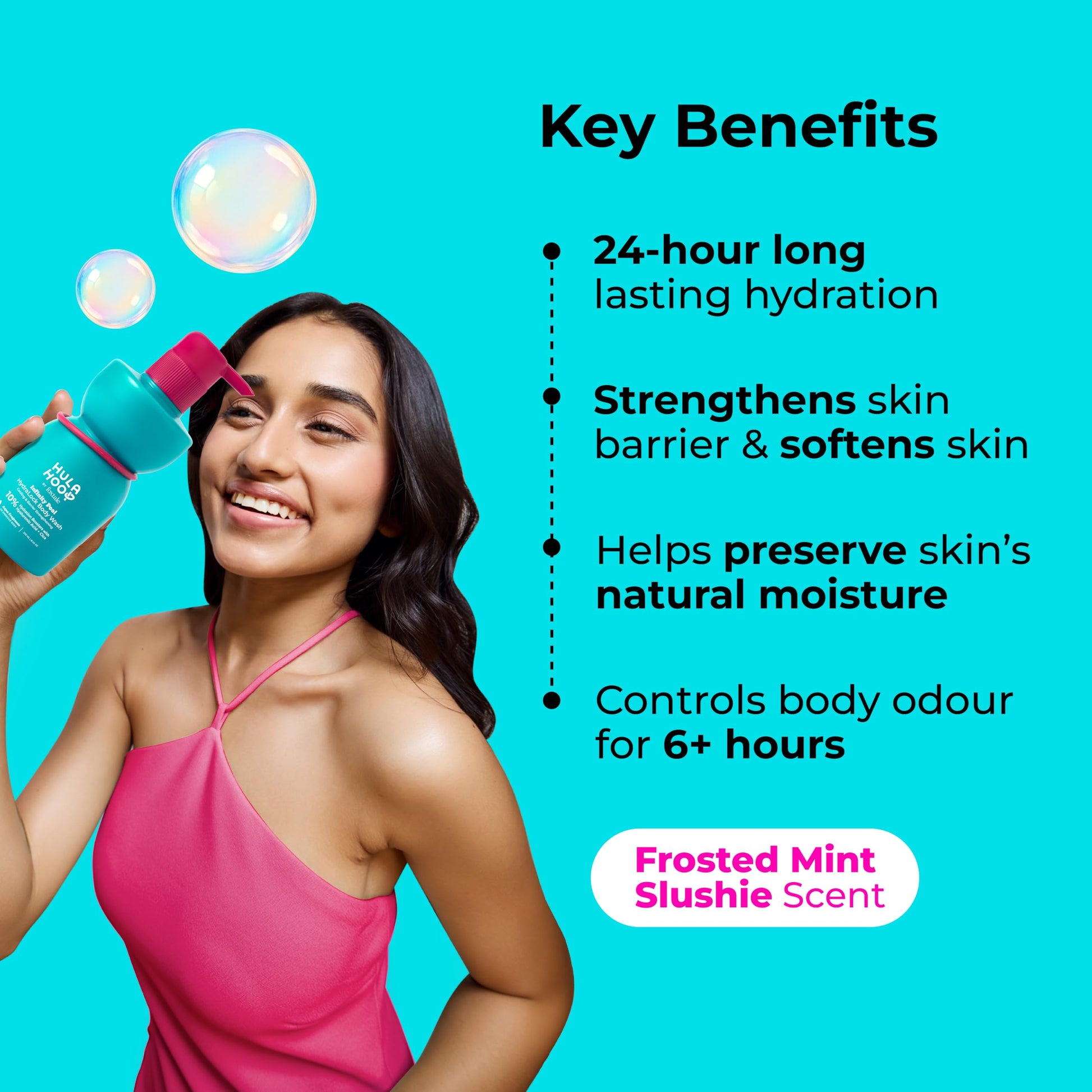FoxTale Hula Hoop 8% De-Tan Body Wash, 2x250ml, with Niacinamide, Glycolic Acid & Salicylic Acid, Unisex - front view (39)
