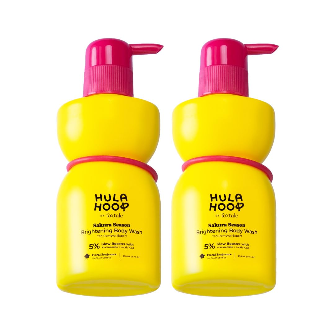 FoxTale Hula Hoop 8% De-Tan Body Wash, 2x250ml, with Niacinamide, Glycolic Acid & Salicylic Acid, Unisex (9)