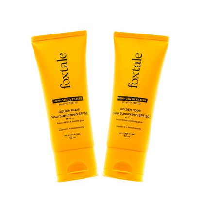 FoxTale Sunscreen SPF 50 PA++++ with Vitamin C & Niacinamide, Lightweight, Non-Greasy, No White Cast (19)