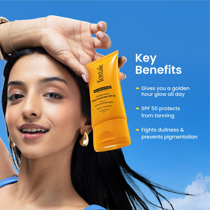 FoxTale Sunscreen SPF 50 PA++++ with Vitamin C & Niacinamide, Lightweight, Non-Greasy, No White Cast - front view