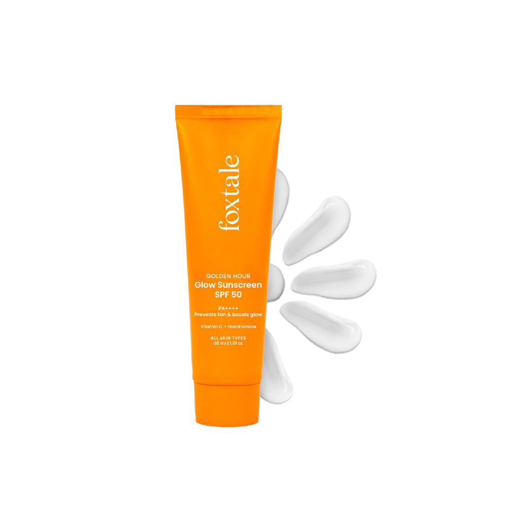 FoxTale Sunscreen SPF 50 PA++++ with Vitamin C & Niacinamide, Lightweight, Non-Greasy, No White Cast (20)