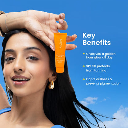 FoxTale Sunscreen SPF 50 PA++++ with Vitamin C & Niacinamide, Lightweight, Non-Greasy, No White Cast - back view (21)