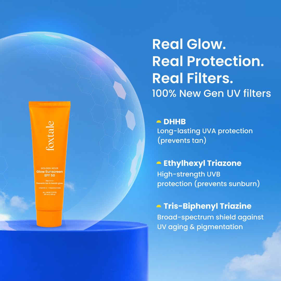 FoxTale Sunscreen SPF 50 PA++++ with Vitamin C & Niacinamide, Lightweight, Non-Greasy, No White Cast - label detail (23)