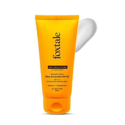 FoxTale Sunscreen SPF 50 PA++++ with Vitamin C & Niacinamide, Lightweight, Non-Greasy, No White Cast (25)