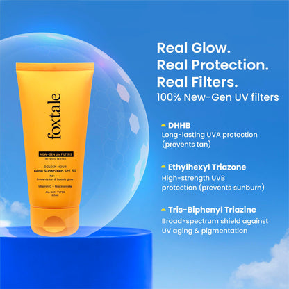 FoxTale Sunscreen SPF 50 PA++++ with Vitamin C & Niacinamide, Lightweight, Non-Greasy, No White Cast - label detail (29)