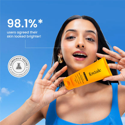FoxTale Sunscreen SPF 50 PA++++ with Vitamin C & Niacinamide, Lightweight, Non-Greasy, No White Cast - close-up detail (31)