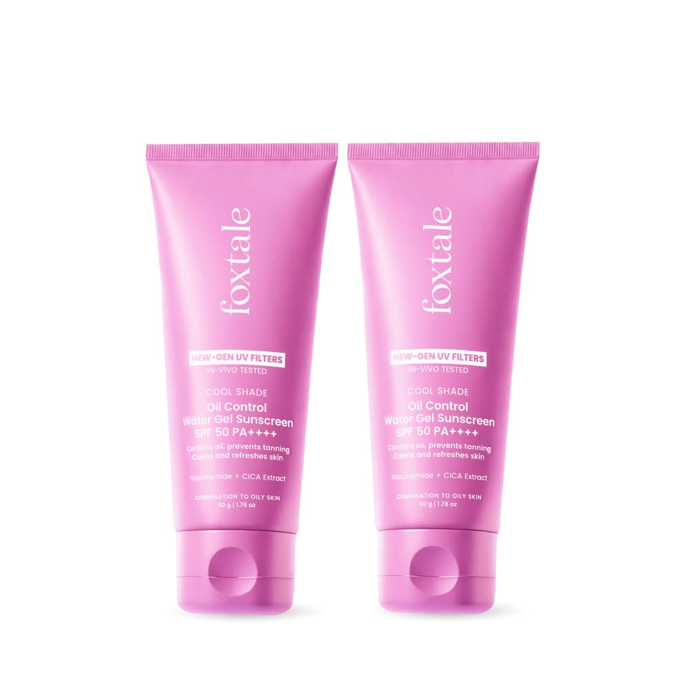 FoxTale Sunscreen SPF 50 PA++++ with Vitamin C & Niacinamide, Lightweight, Non-Greasy, No White Cast (43)