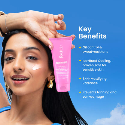 FoxTale Sunscreen SPF 50 PA++++ with Vitamin C & Niacinamide, Lightweight, Non-Greasy, No White Cast - front view (45)