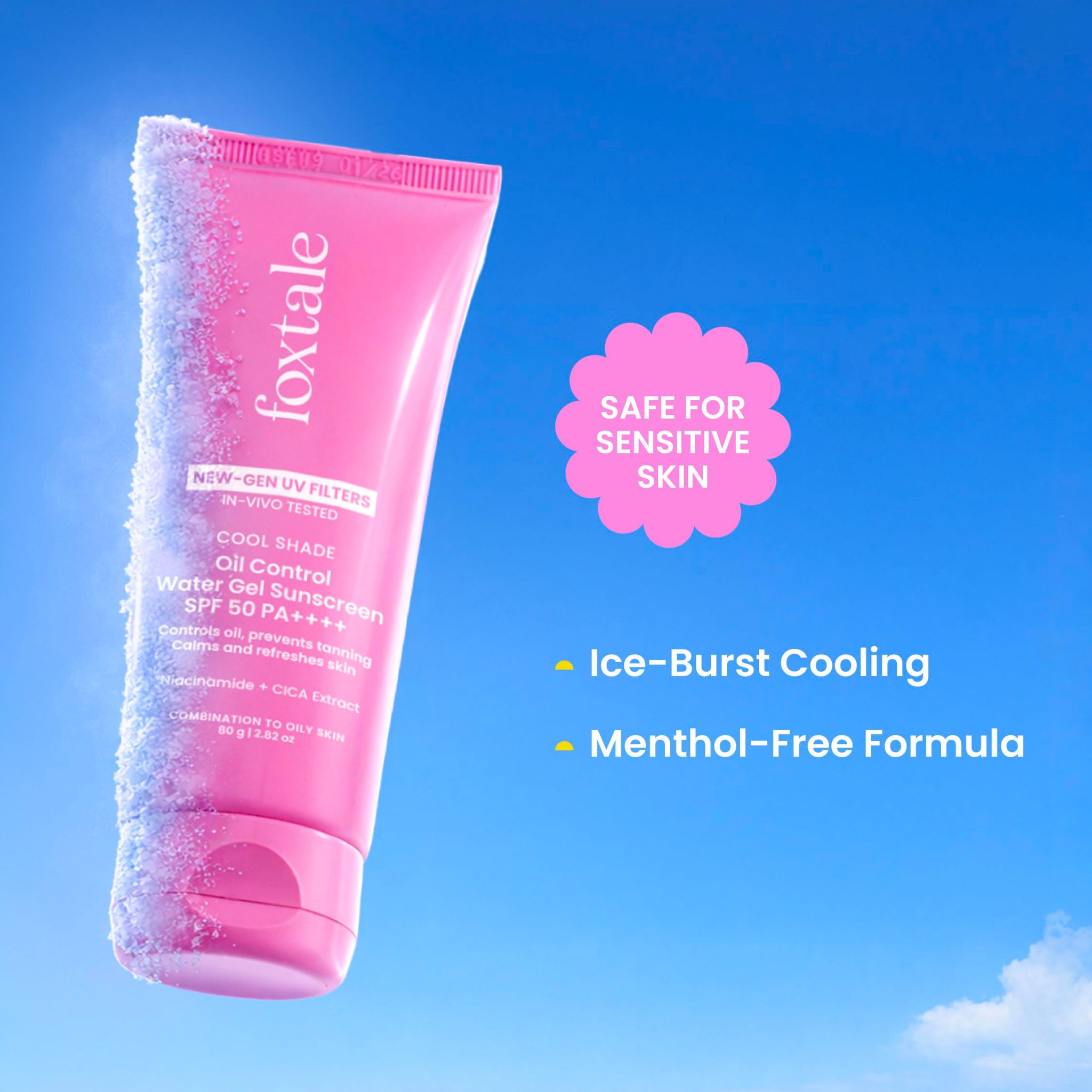 FoxTale Sunscreen SPF 50 PA++++ with Vitamin C & Niacinamide, Lightweight, Non-Greasy, No White Cast - close-up detail (50)