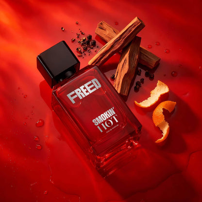 FREED Smokin' Hot Eau de Parfum for Women, 80ml, Spicy Floral Woody, Pink Pepper and Peony - packaging