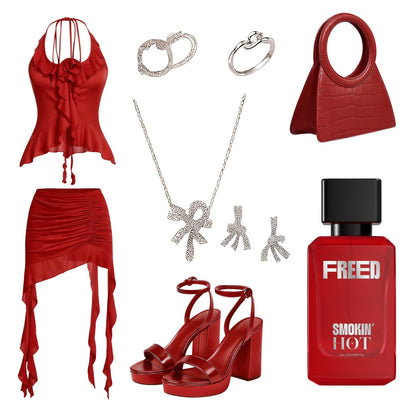 FREED Smokin' Hot Eau de Parfum for Women, 80ml, Spicy Floral Woody, Pink Pepper and Peony - close-up detail
