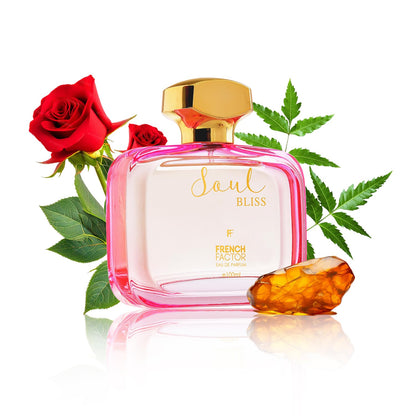 French Factor Soul Bliss Eau De Parfum for Women, 100ml Spray, Made in India by Pam Cosmetics