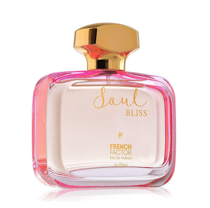 French Factor Soul Bliss Eau De Parfum for Women, 100ml Spray, Made in India by Pam Cosmetics - back view