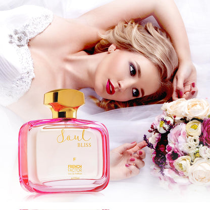 French Factor Soul Bliss Eau De Parfum for Women, 100ml Spray, Made in India by Pam Cosmetics - ingredients panel