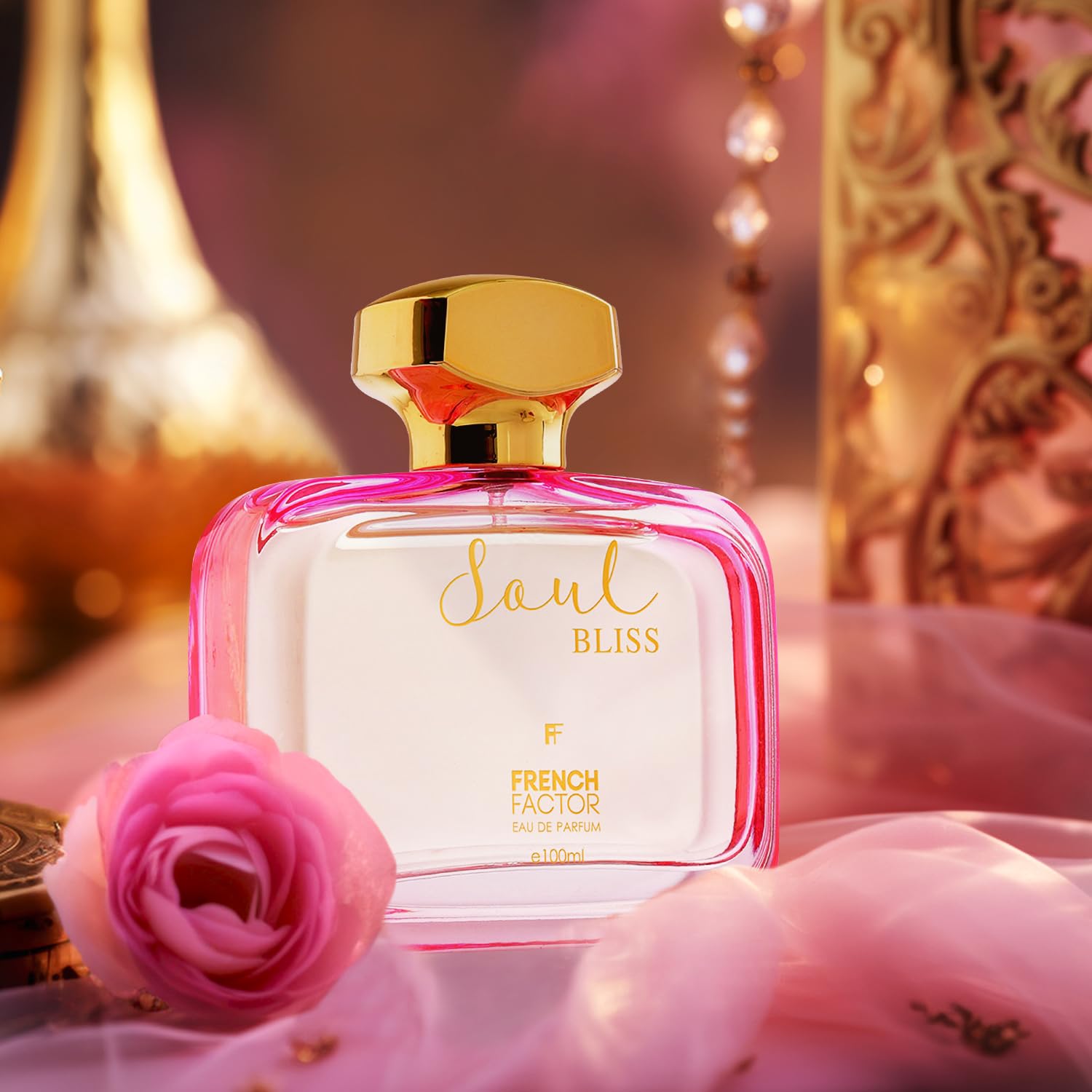 French Factor Soul Bliss Eau De Parfum for Women, 100ml Spray, Made in India by Pam Cosmetics - in use
