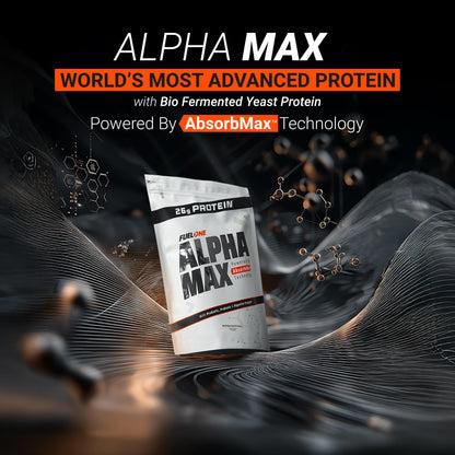 FUELONE Alpha Max Bio-Fermented Yeast Protein Powder, 1kg (2.2lbs), Adult Formula - front view (10)