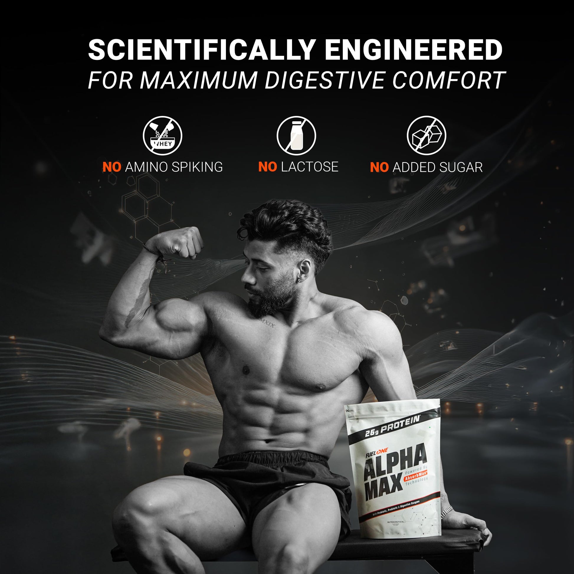 FUELONE Alpha Max Bio-Fermented Yeast Protein Powder, 1kg (2.2lbs), Adult Formula - back view (11)