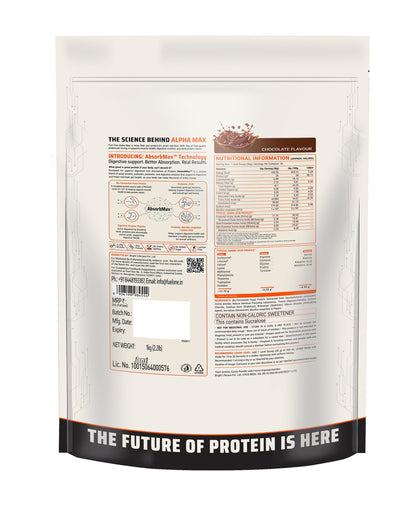 FUELONE Alpha Max Bio-Fermented Yeast Protein Powder, 1kg (2.2lbs), Adult Formula - ingredients panel