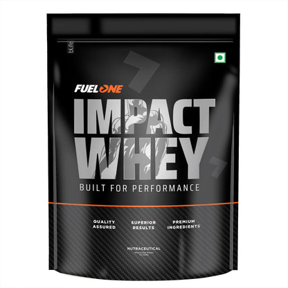FUELONE Impact Whey Protein Blend, 1kg, 23g Protein, BCAAs, EAAs, No Added Sugar