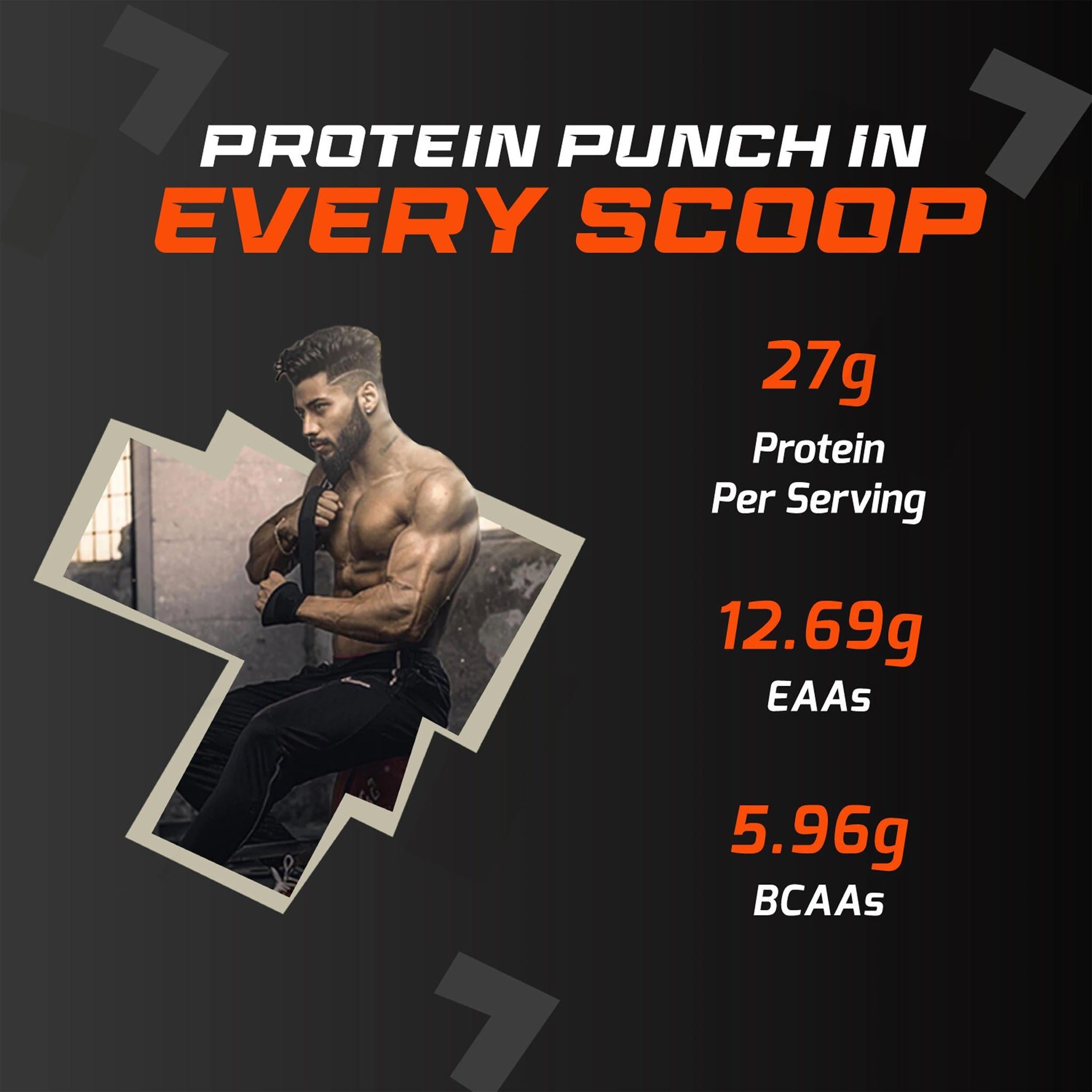 FUELONE Whey Max Protein Blend Powder, Cafe Mocha Flavor, 1kg, 27g Protein per Scoop, WPC + WPI Formula - back view (13)