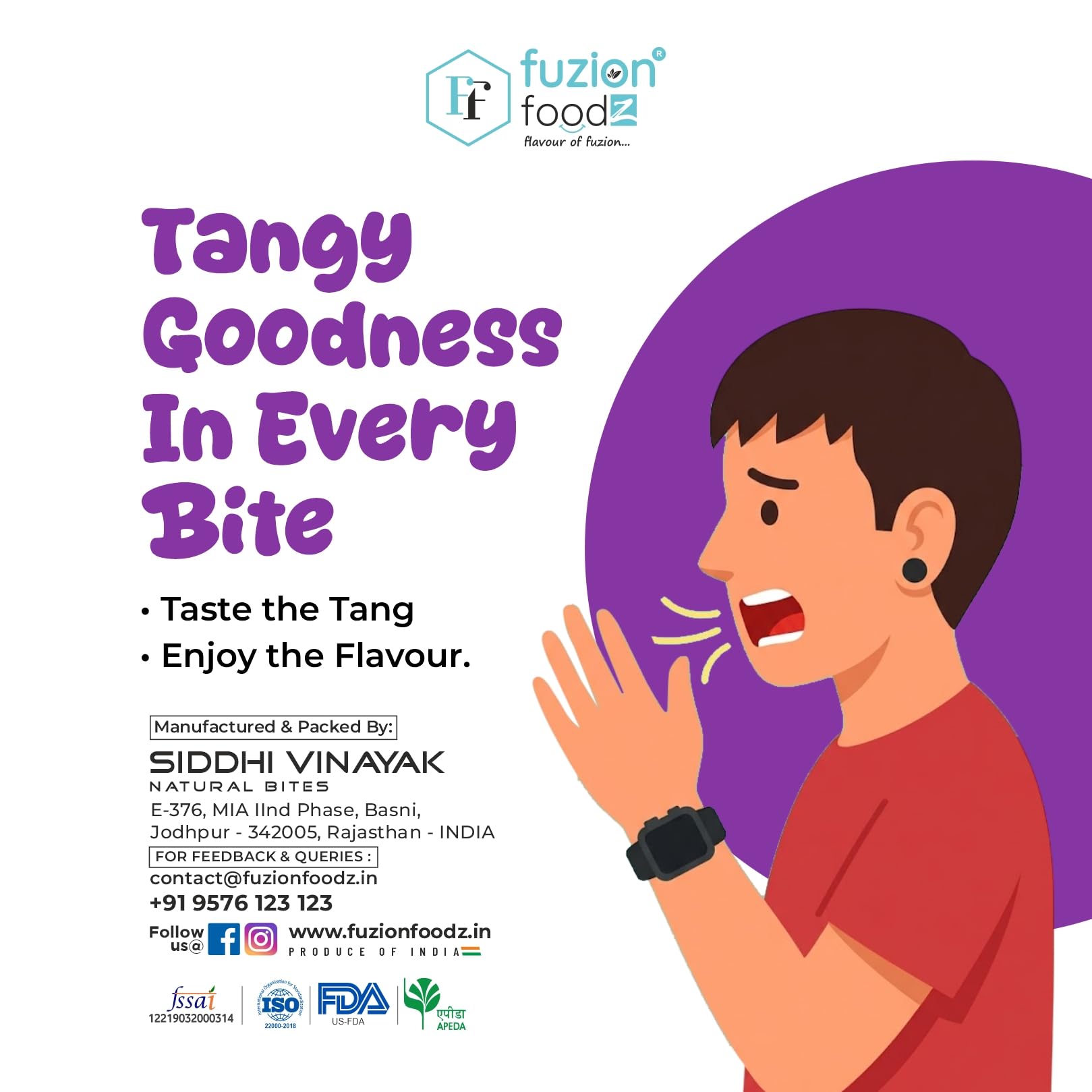 Fuzion Foodz Beri Ke Ber Digestive Goli, 350g, Traditional Indian Mukhwas Candy - label detail