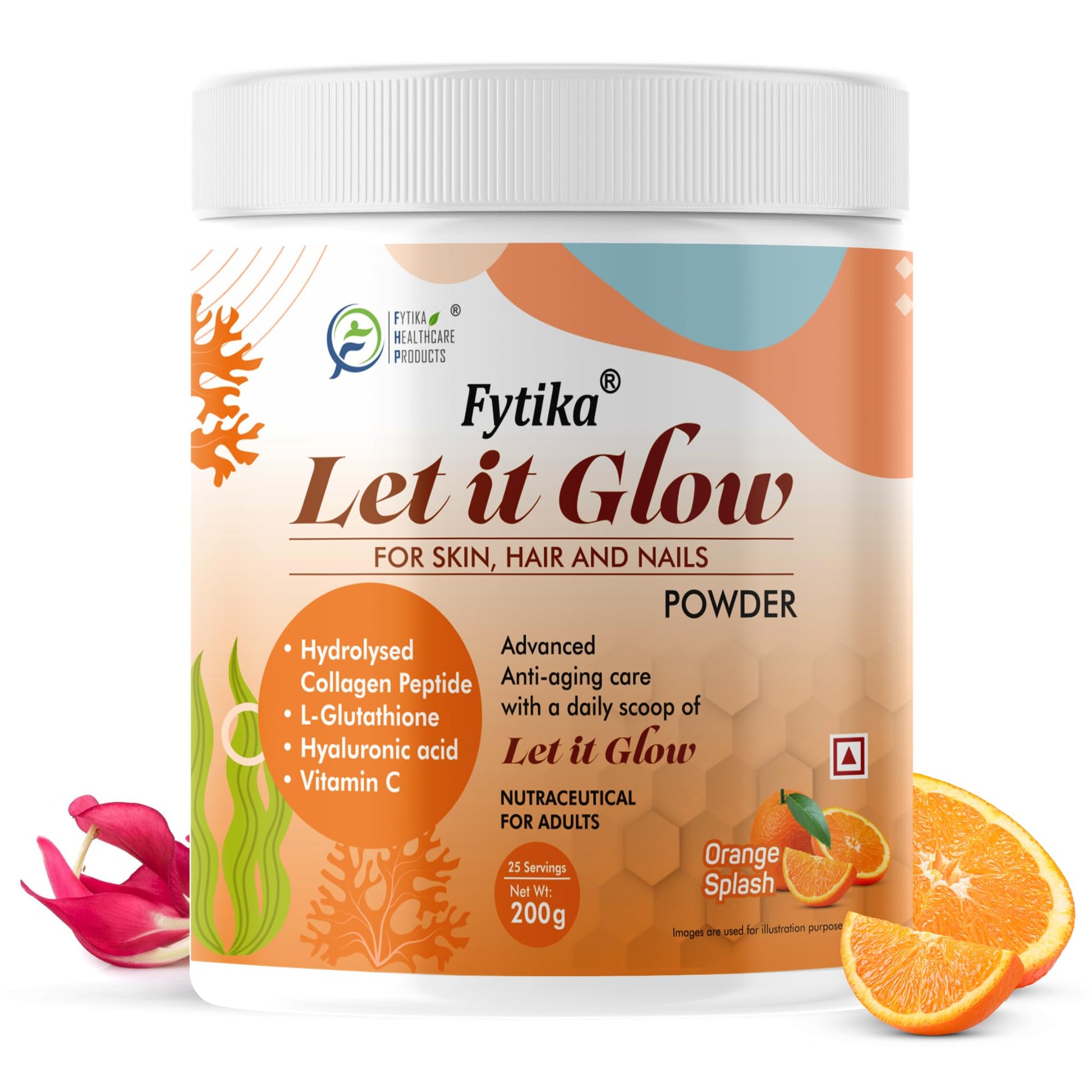 FYTIKA Let It Glow Marine Collagen Powder, 200g, Fruit Flavored Unisex Adult Nutritional Supplement (11)