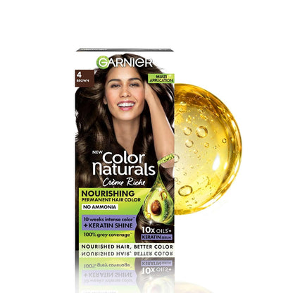 Garnier Color Naturals Permanent Hair Color, Ammonia Free, with Natural Oils and Keratin Serum, 1 Kit (19)