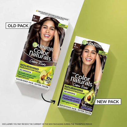 Garnier Color Naturals Permanent Hair Color, Ammonia Free, with Natural Oils and Keratin Serum, 1 Kit - back view (21)