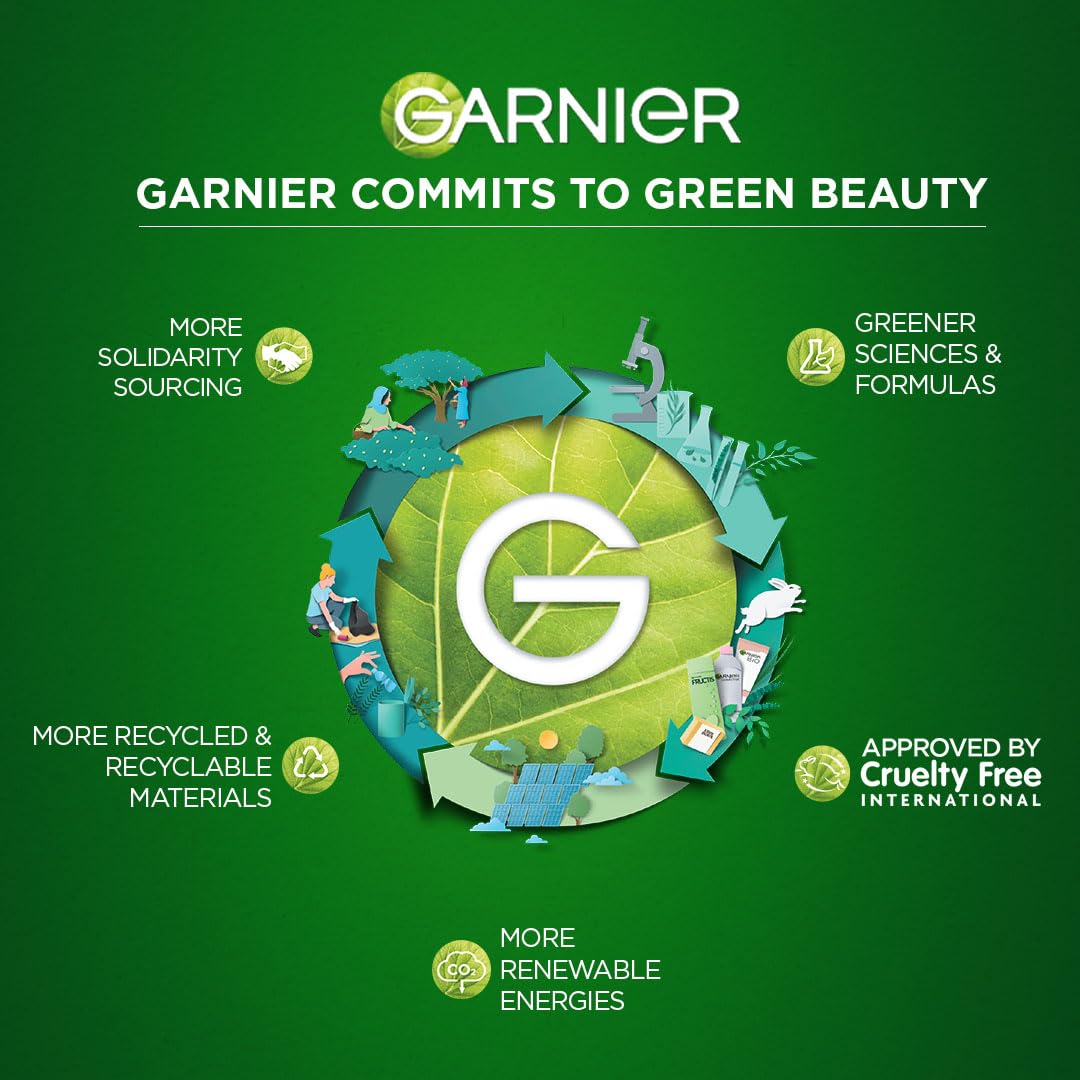 Garnier Men TurboBright Double Action Face Wash, Charcoal & Clay, Salicylic Acid, Vitamin C, 2-in-1 - size and scale