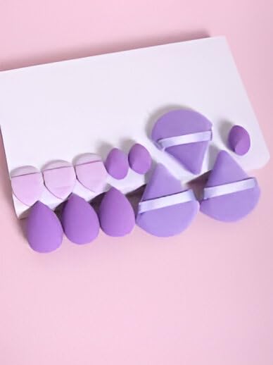 Gege Bear 20 Piece Makeup Sponge Set, Multi-Shape Non-Latex Beauty Puff Collection with Headband and Cleaning Pad - front vie